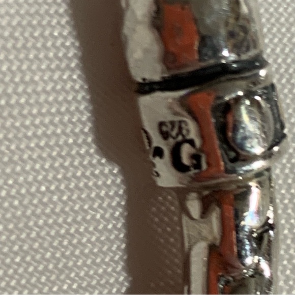 NWT Phillip Gavriel ROYAL CHAIN sterling woven cable CUFF w/14k gold WHITE SAPPH - Picture 8 of 13